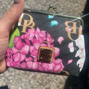 Dooney and bourke RARE Hydrangea Monogram Kisslock